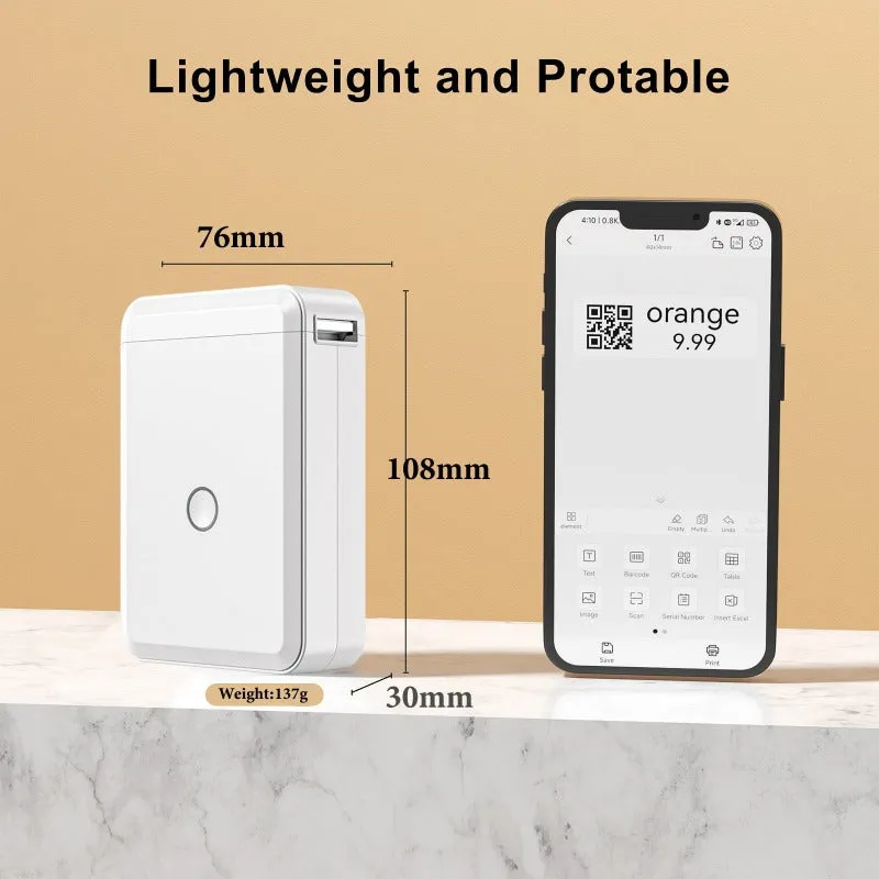 Handheld Portable USB Label Printer