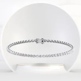 Holiday Deals - 3CT  Diamond Tennis Bracelet in 14K Solid Gold