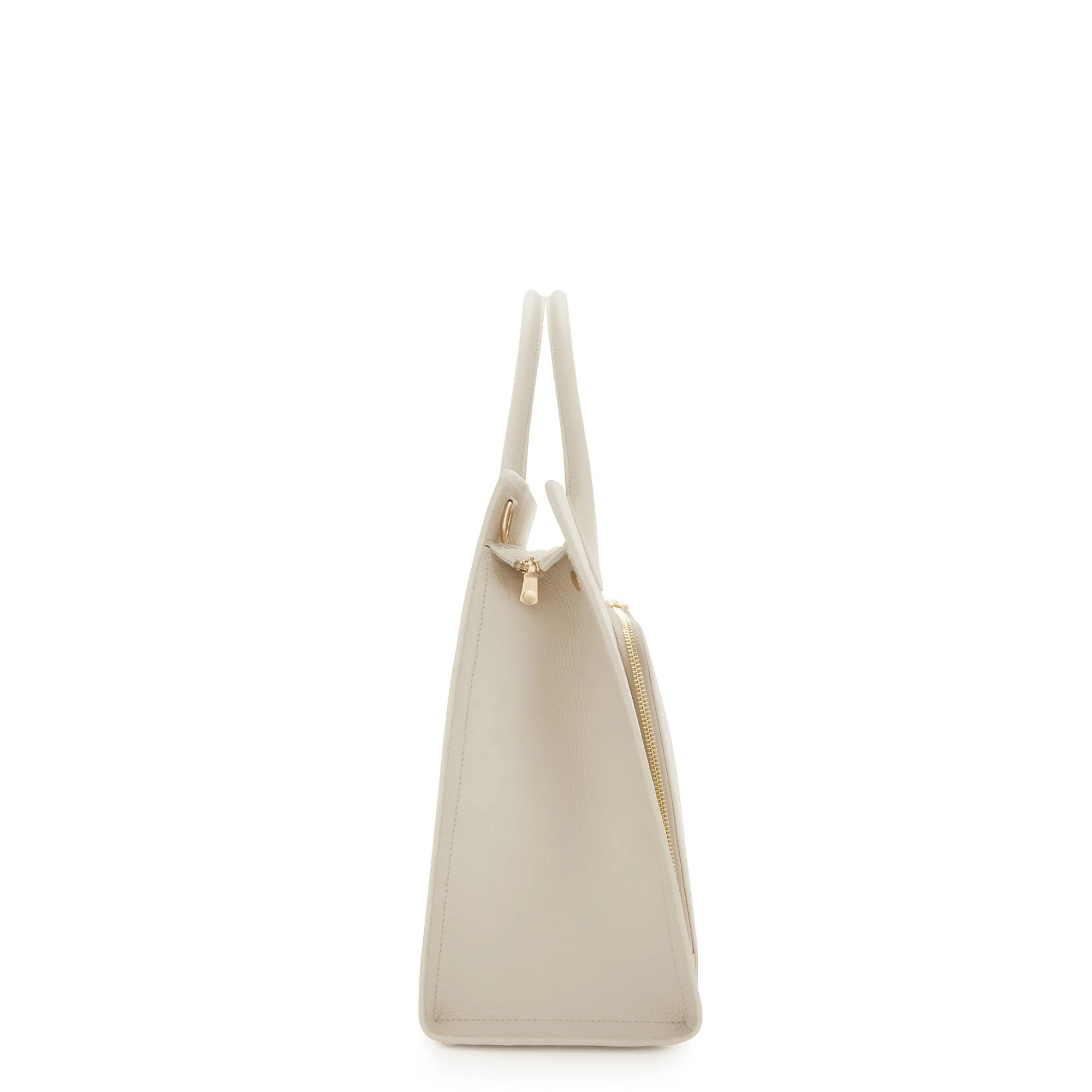 Honoré Nadine cream calfskin leather handbag with laptop compartment