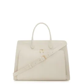 Honoré Nadine cream calfskin leather handbag with laptop compartment
