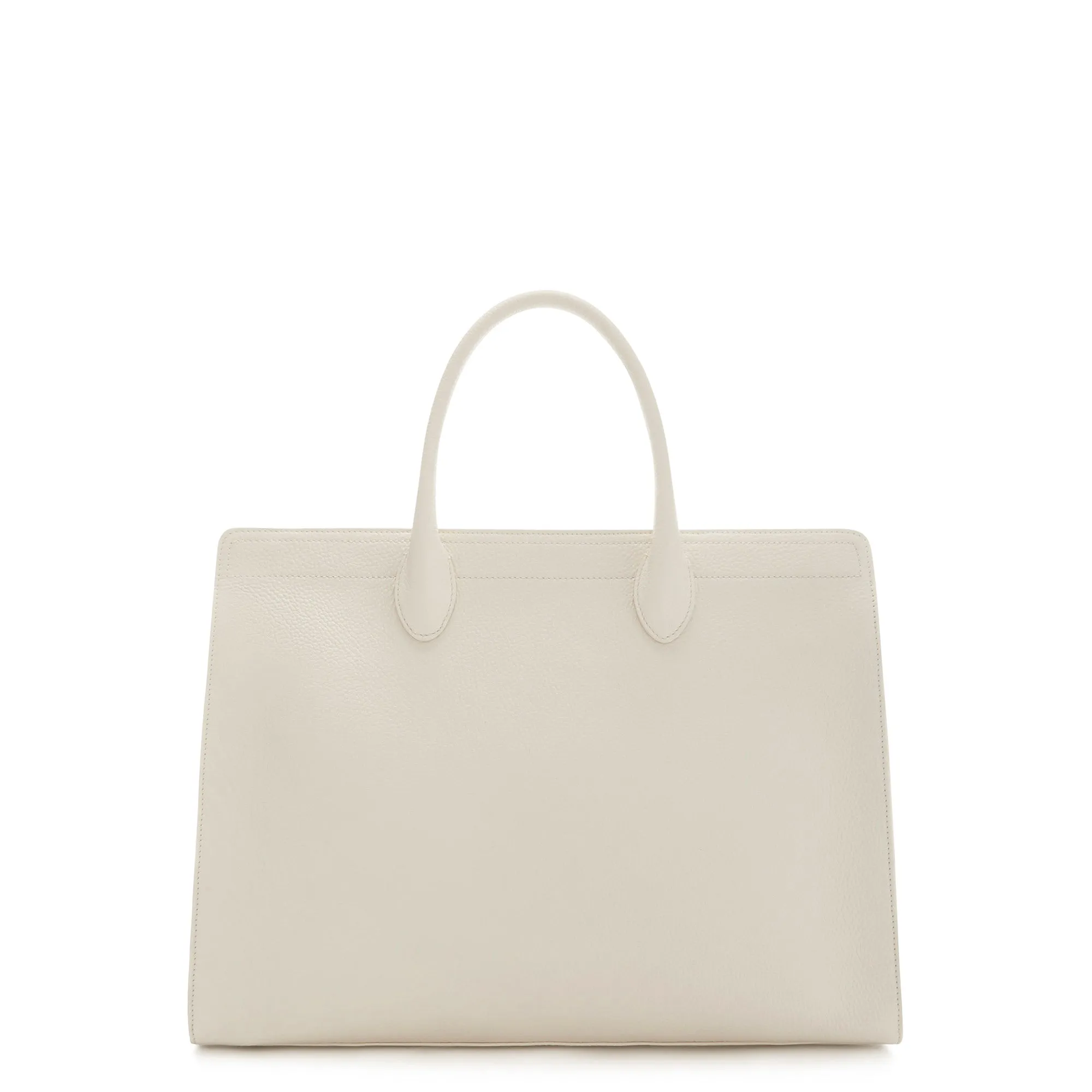 Honoré Nadine cream calfskin leather handbag with laptop compartment