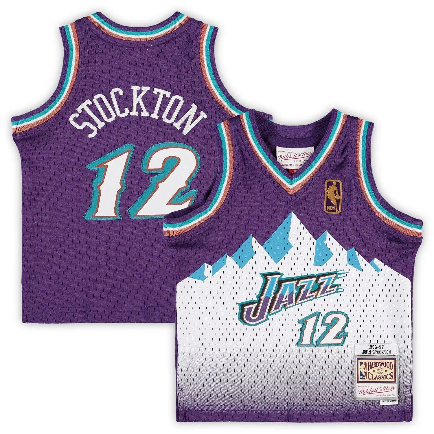 Infant Mitchell & Ness John Stockton Purple Utah Jazz 1996/97 Hardwood Classics Senior Citizen Jersey Unbranded
