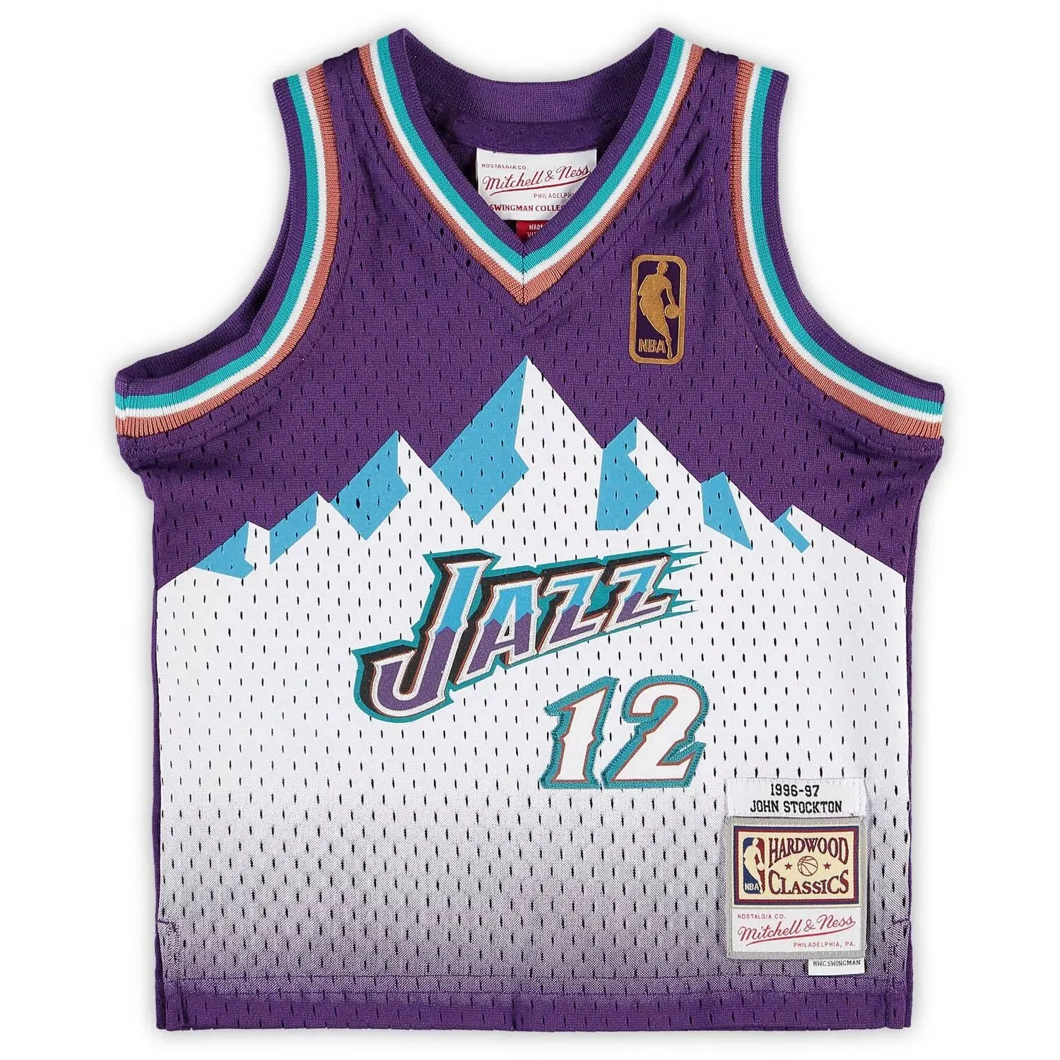 Infant Mitchell & Ness John Stockton Purple Utah Jazz 1996/97 Hardwood Classics Senior Citizen Jersey Unbranded