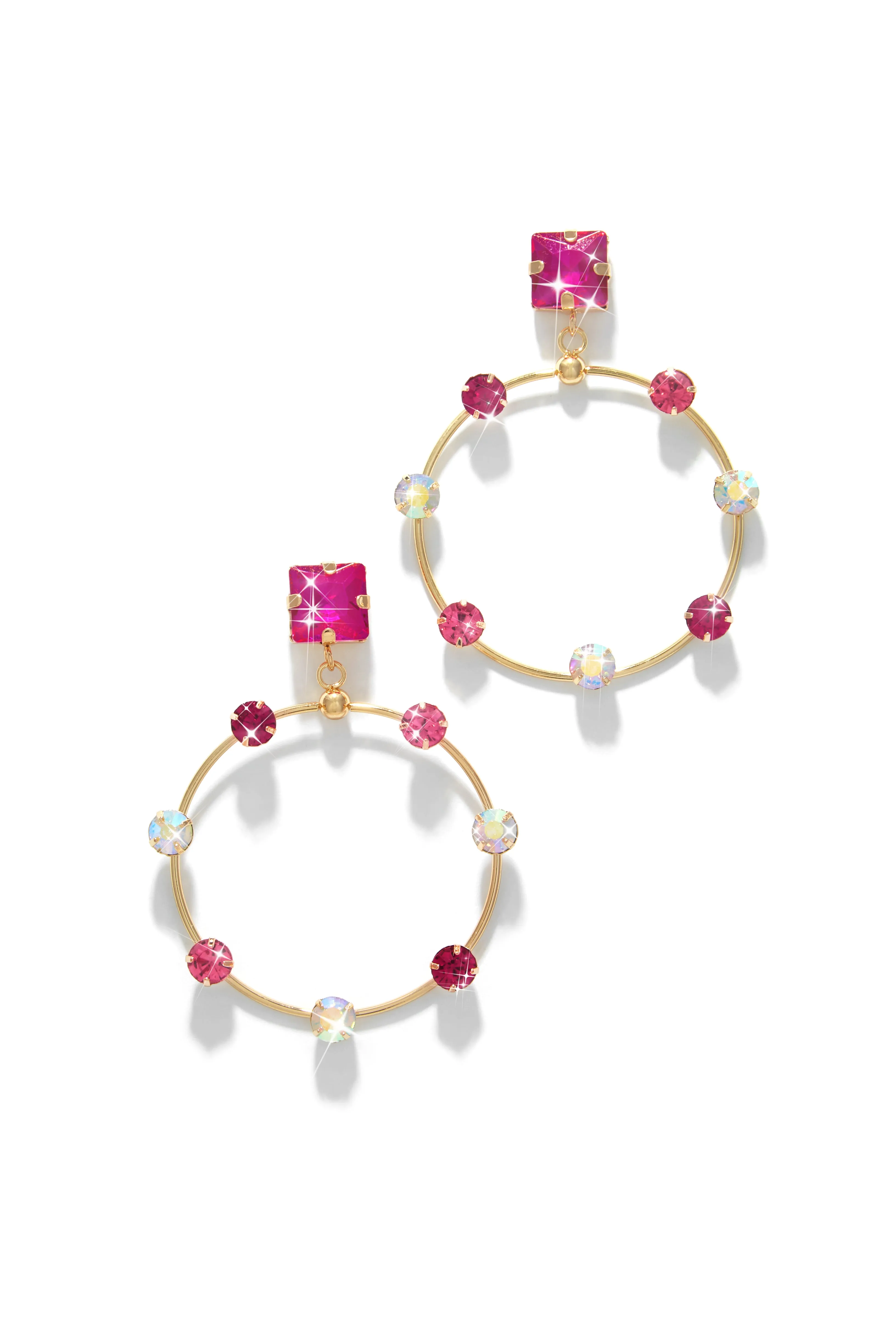 Jayla Embellished Statement Earring - Silver