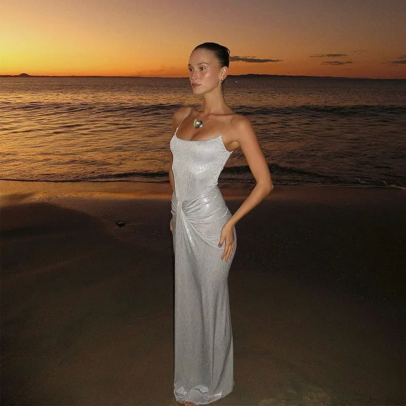 Jenna Spaghetti Strap Sexy Maxi Dress