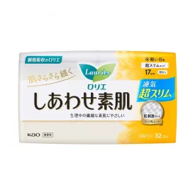 KAO Laurier F Ultra Slim Sanitary Pad No Wing for Daytime 17cm 32 Pads