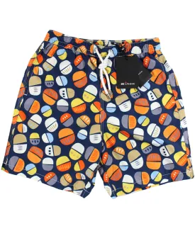 Kiton Kids Swim Shorts Navy Multi Colored Novelty - Kids 10 Years Old FINAL SALE