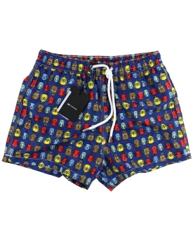 Kiton Youth Swim Shorts Navy Birds - Kids 8 Years Old - SALE