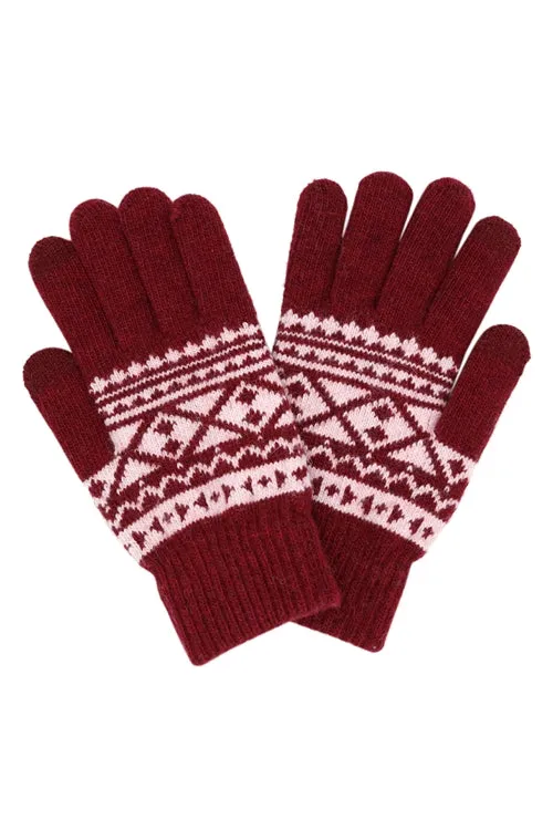 KNIT AZTEC SMART GLOVES