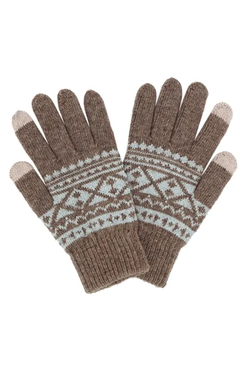 KNIT AZTEC SMART GLOVES