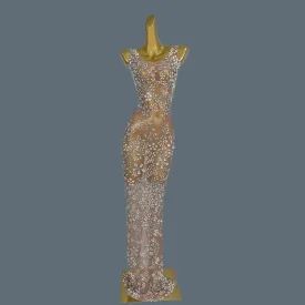 l Dress for Special Events Sparkly Rhinestones Stretch