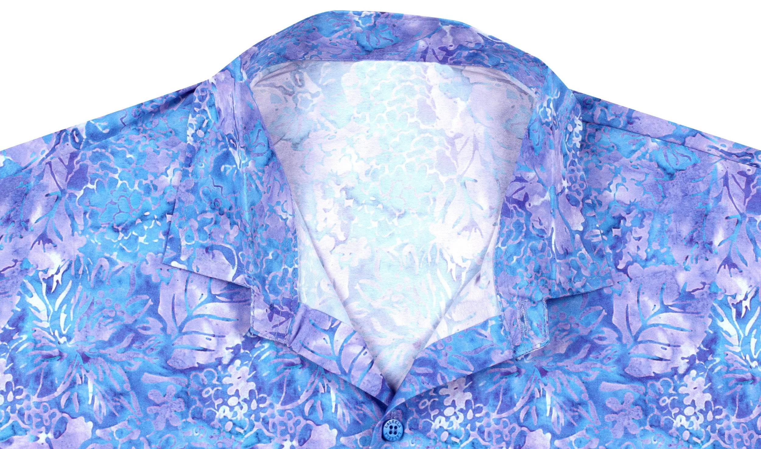 LA LEELA Shirt Casual Button Down Short Sleeve Beach Shirt Men Aloha Pocket shirt Blue_AA4