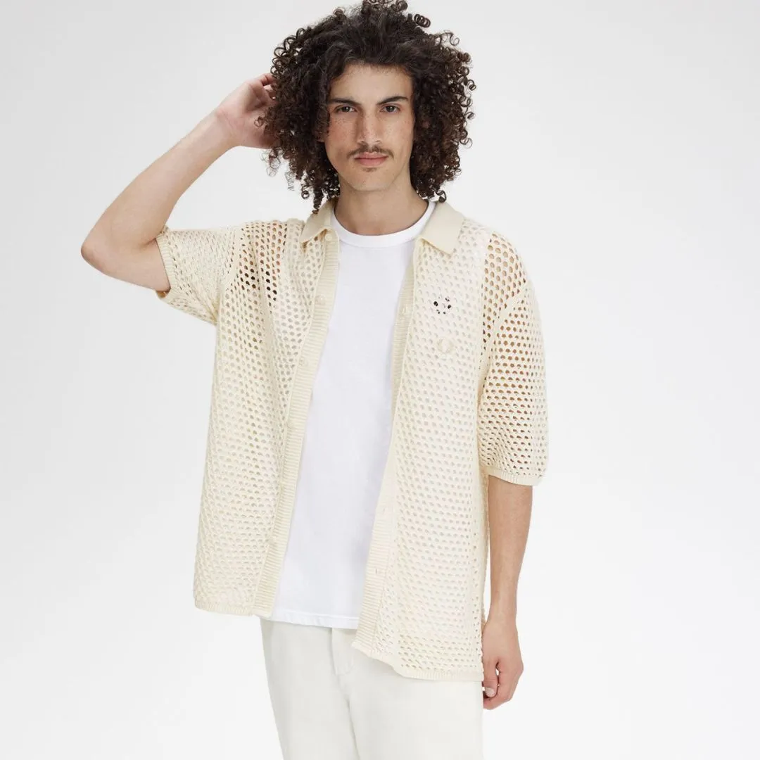 Lace Button Through Shirt (Ecru)