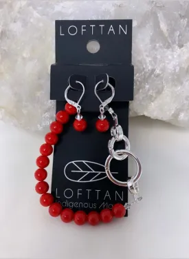 Love Bracelet & Earring set - Silver