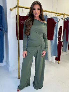 MAEVA KHAKI SLINKY 2 PIECE SET