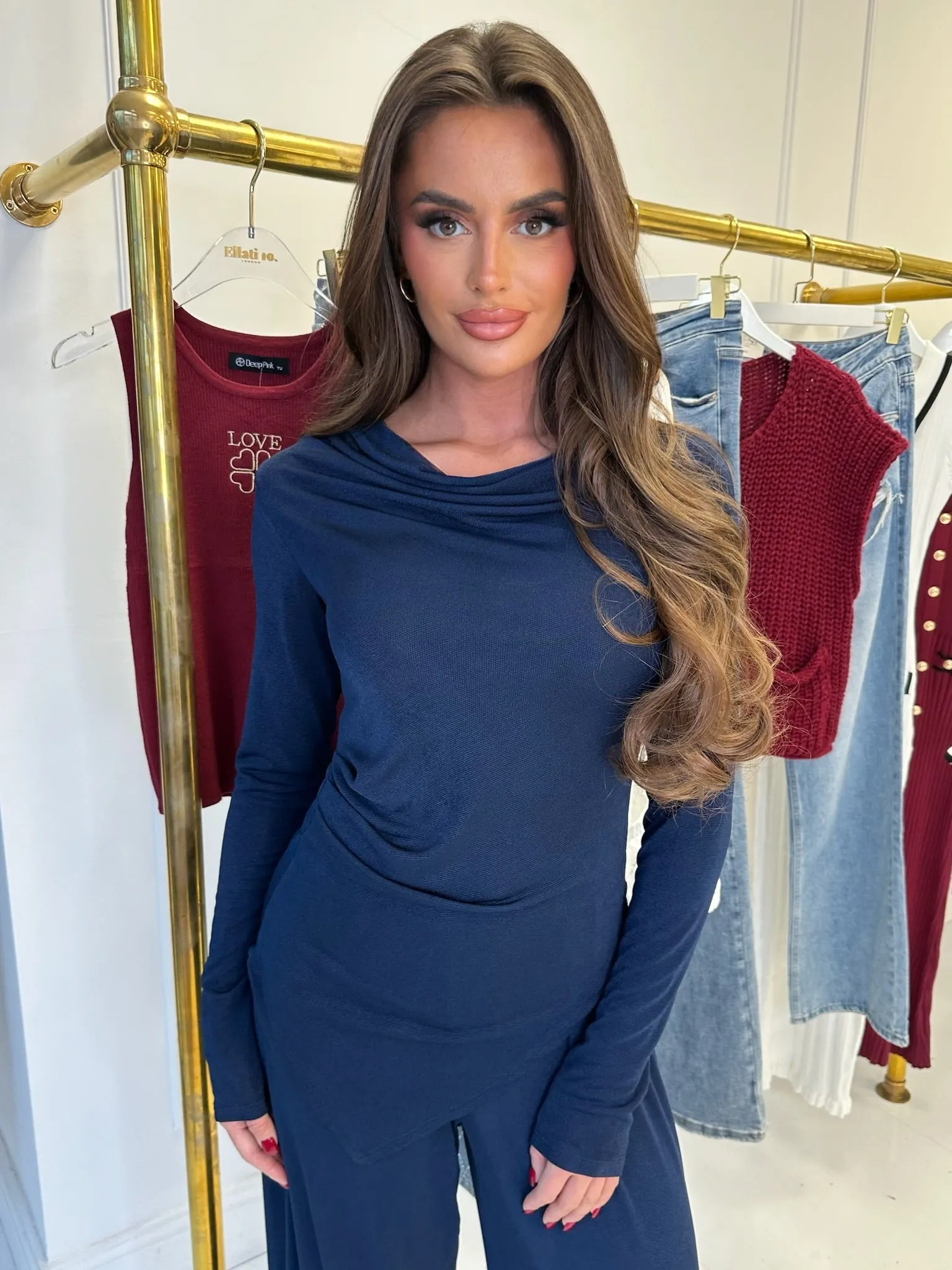 MAEVA NAVY SLINKY 2 PIECE SET