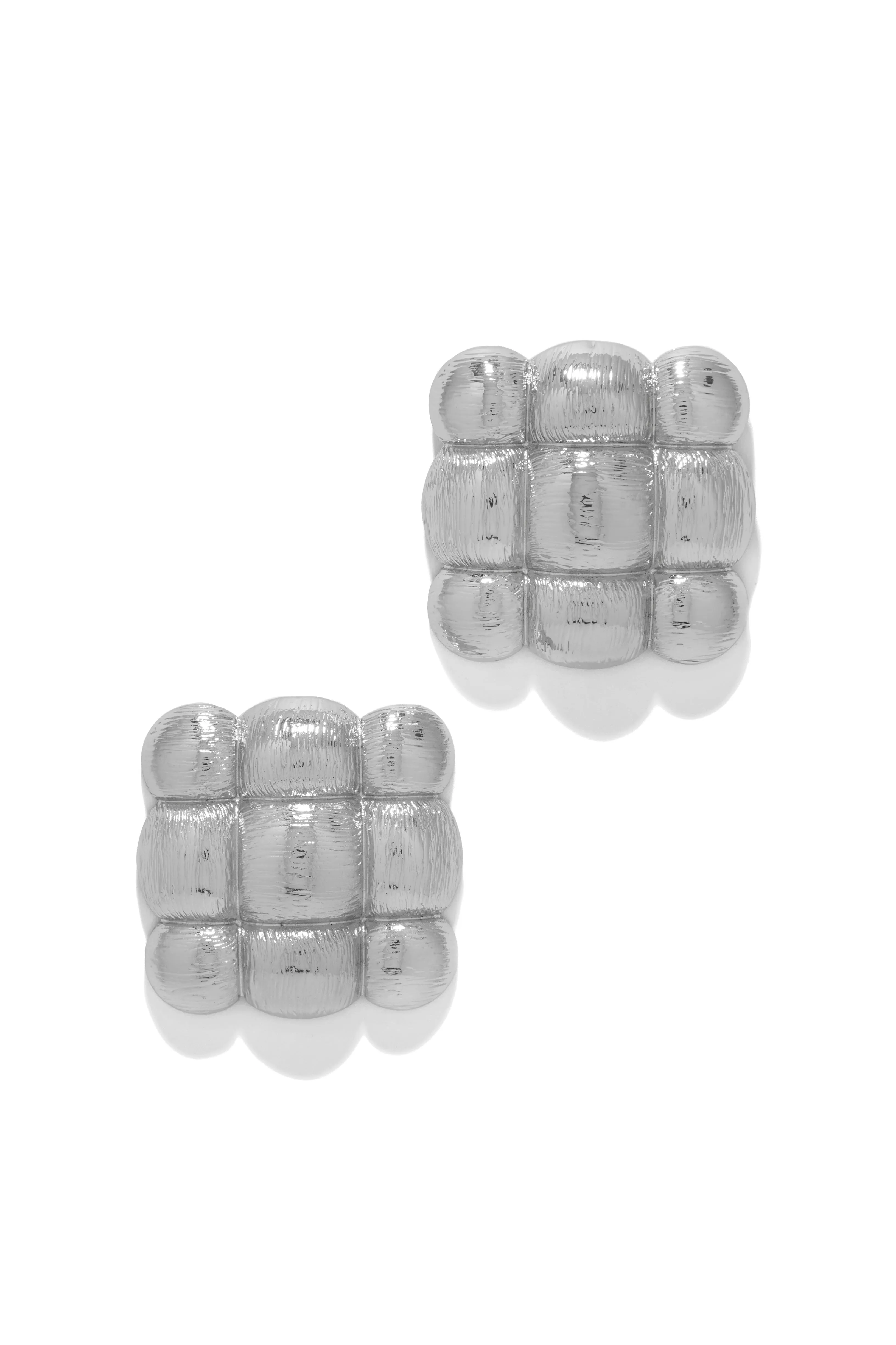 Matea Chunky Statement Earring - Silver
