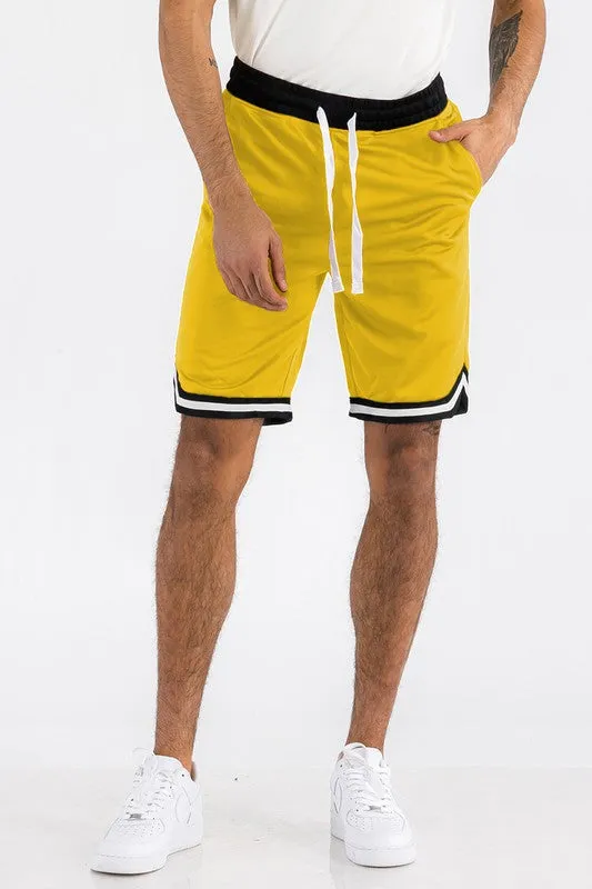 Men's Khaki Athletic Basketball Sports Shorts