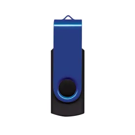 Merchology Blue/Black Helix 16GB Flash Drive