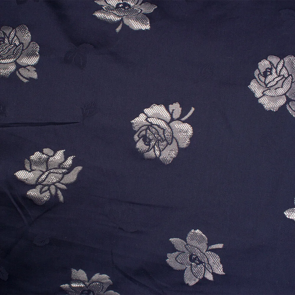 Midnight Blue Lurex Cotton
