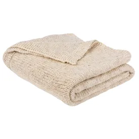 Natural & Silver Ralen Knit Throw
