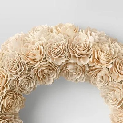 Open Box - Shola Preserved Wreath White - Threshold