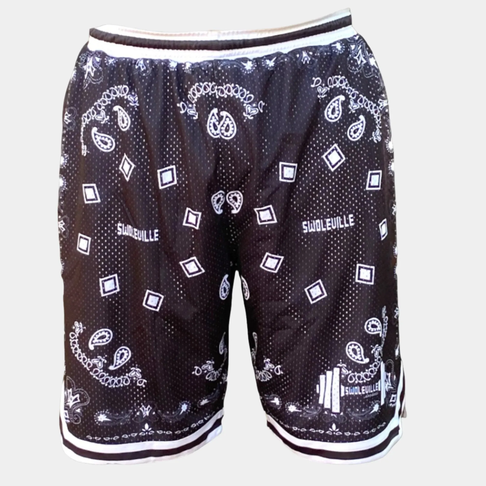 Paisley Print Basketball Shorts