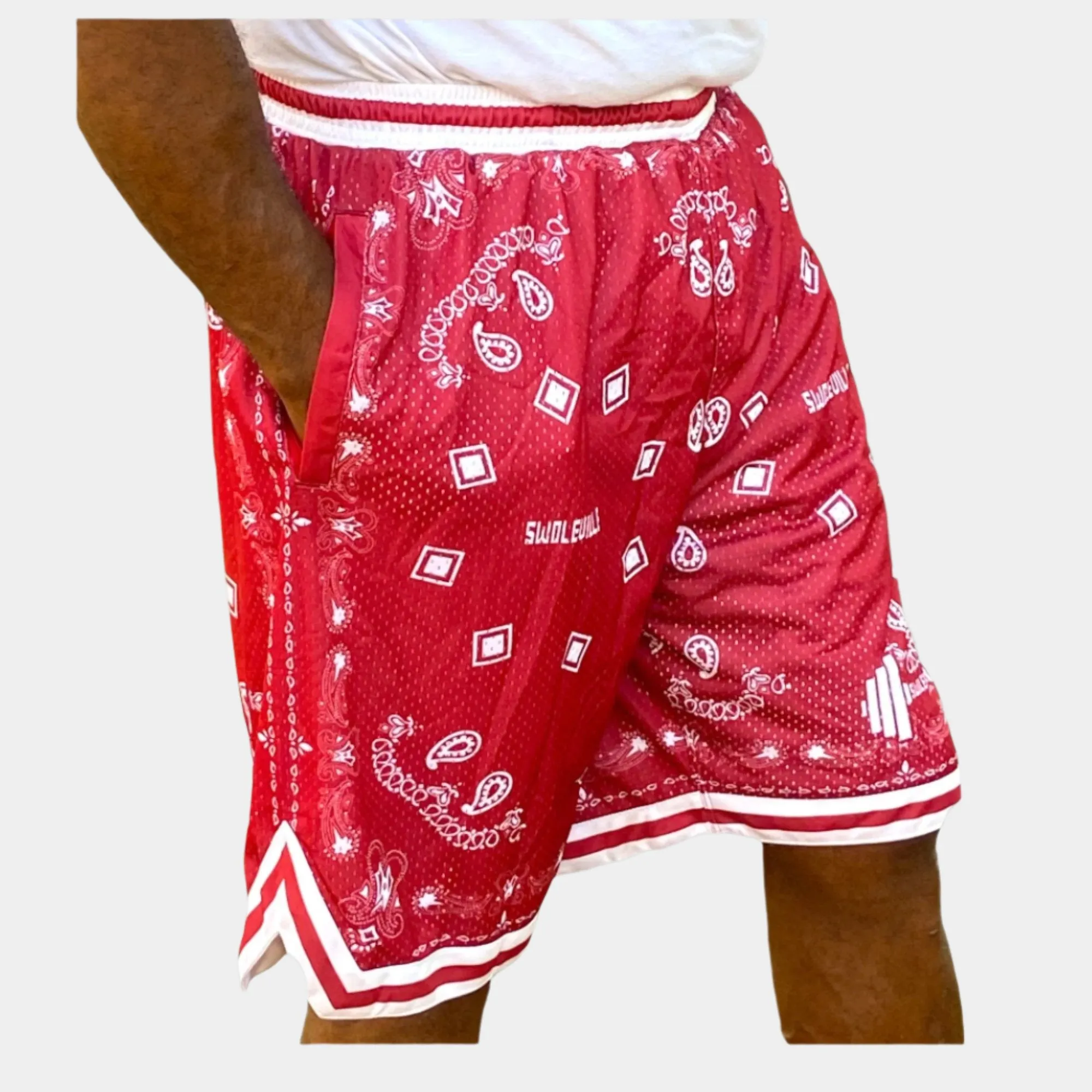 Paisley Print Basketball Shorts