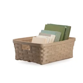 Pale Grey Large Rectangle Organizing Basket
