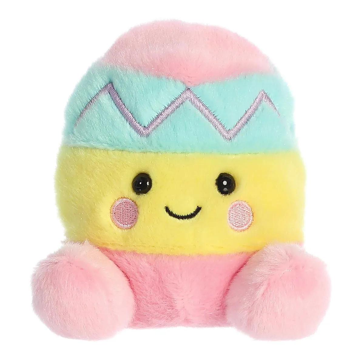 Palm Pals 5 Inch Zaggy the Pink Striped Egg Easter Plush Toy