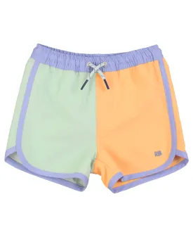 Periwinkle, Green, & Ginger Swim Trunks