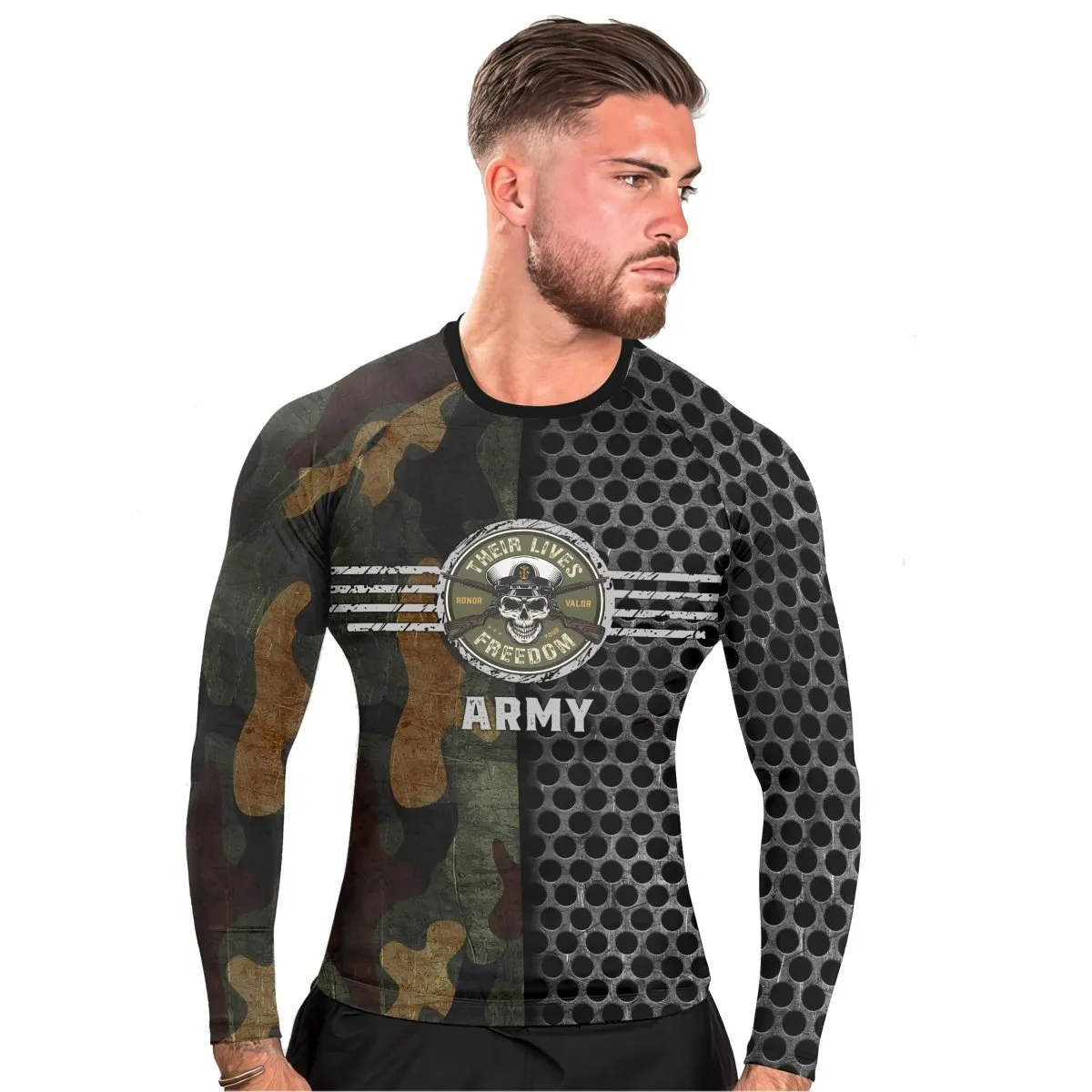 Personalized US Navy Men's Long Sleeve Rash Guard