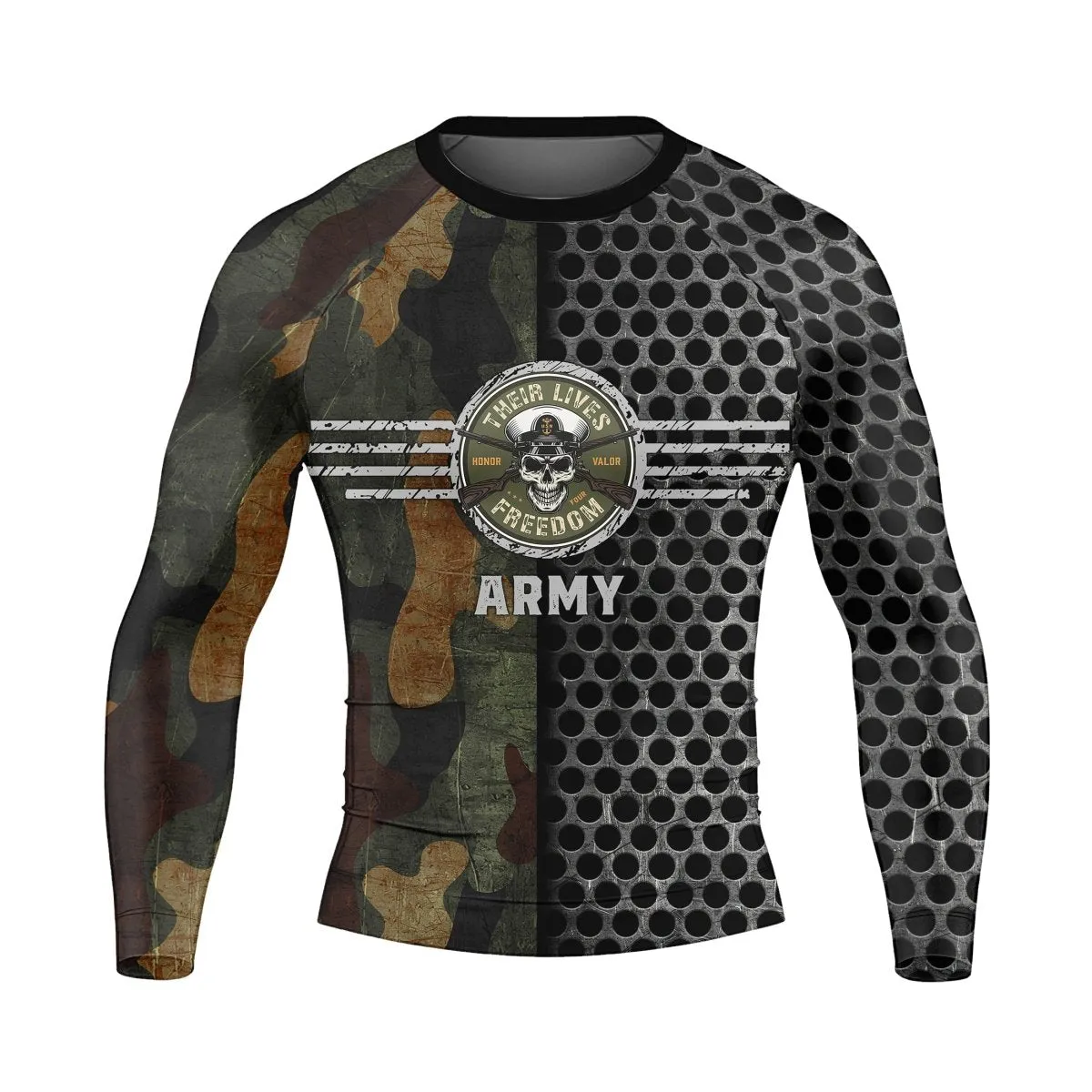 Personalized US Navy Men's Long Sleeve Rash Guard
