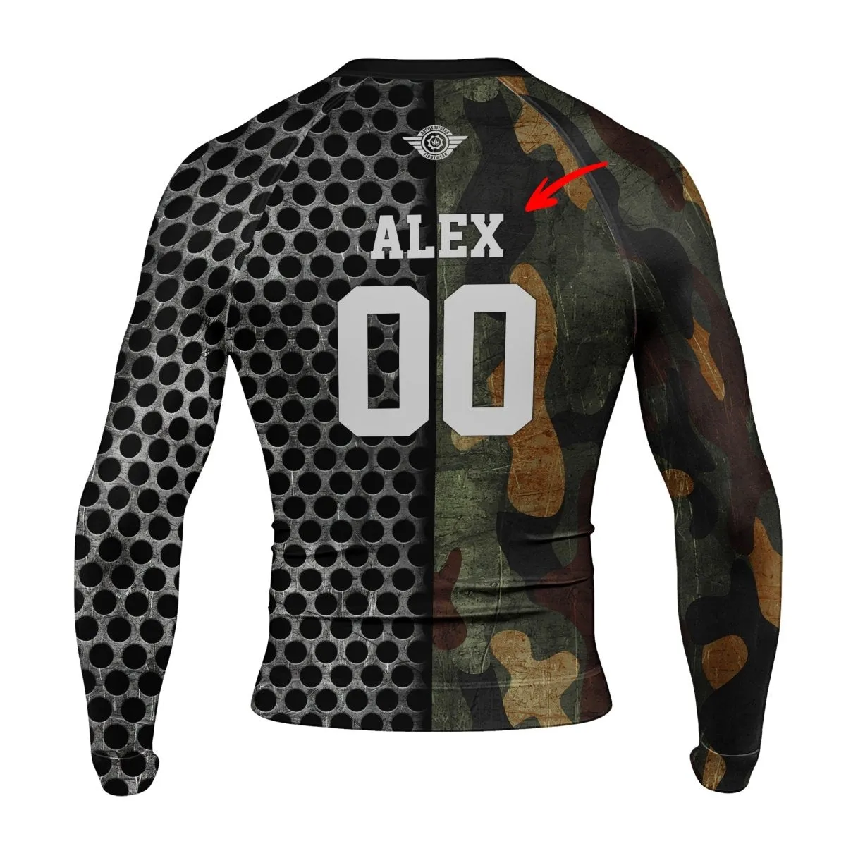 Personalized US Navy Men's Long Sleeve Rash Guard