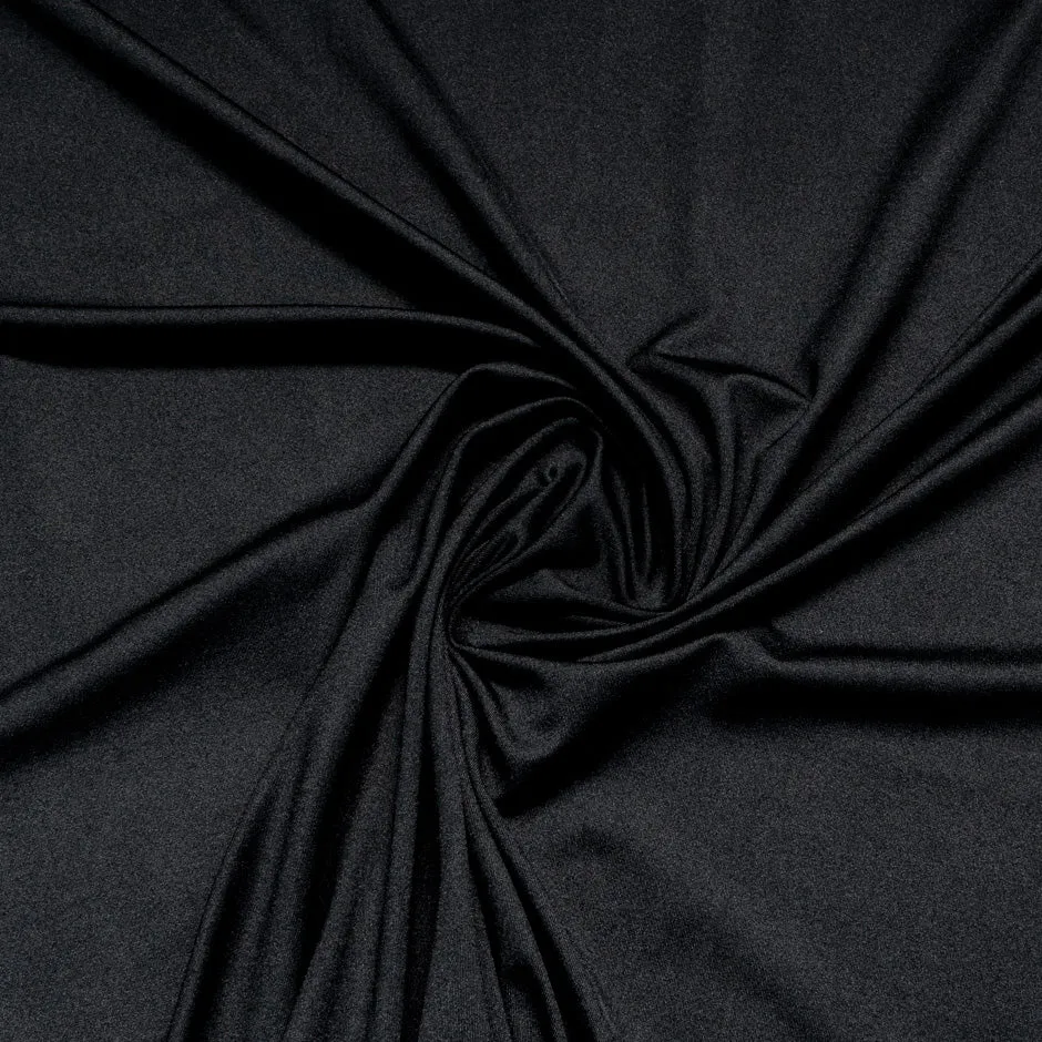 Plain Black Viscose Jersey