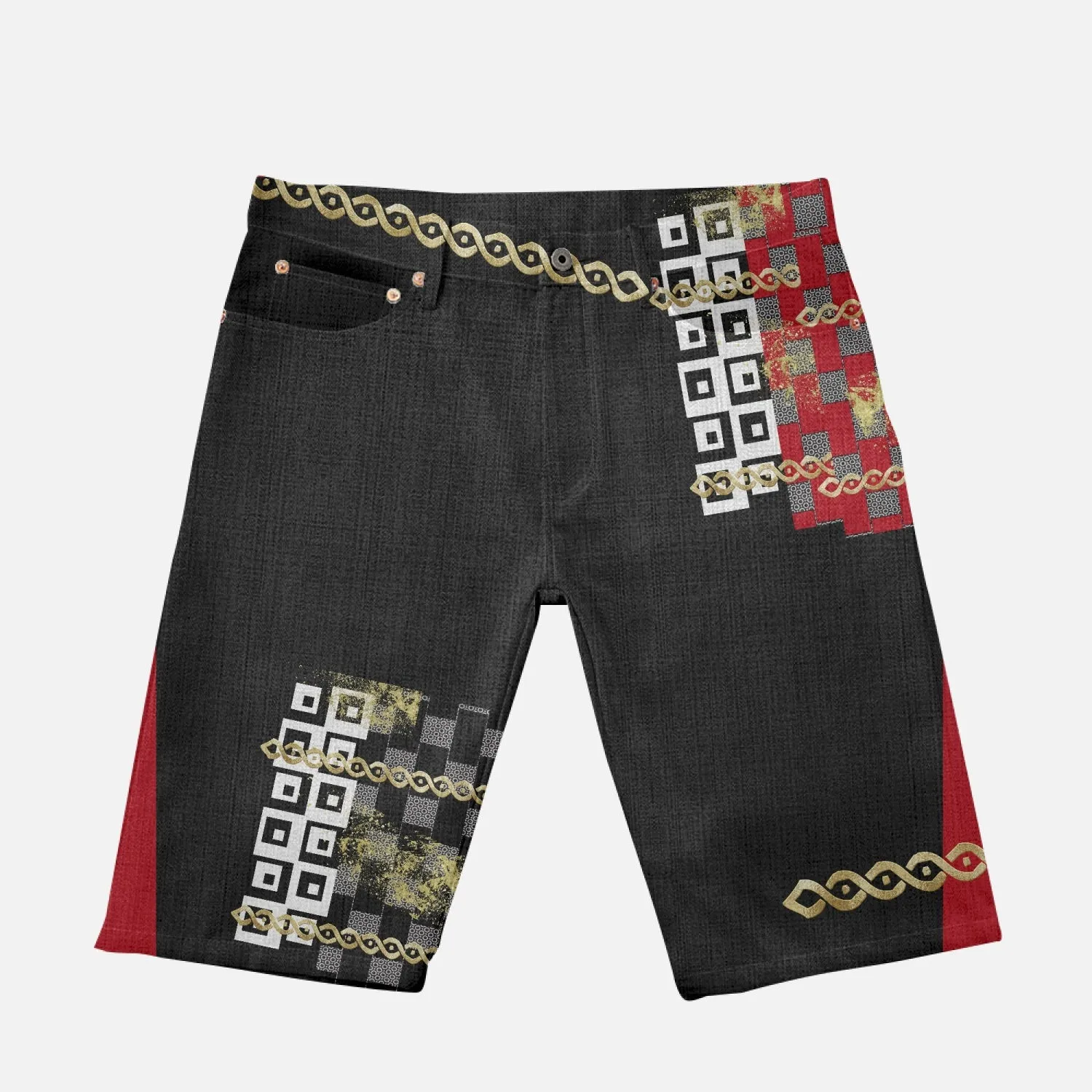 Polished Punteggiato Mid Rise Denim Shorts