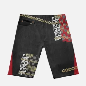 Polished Punteggiato Mid Rise Denim Shorts