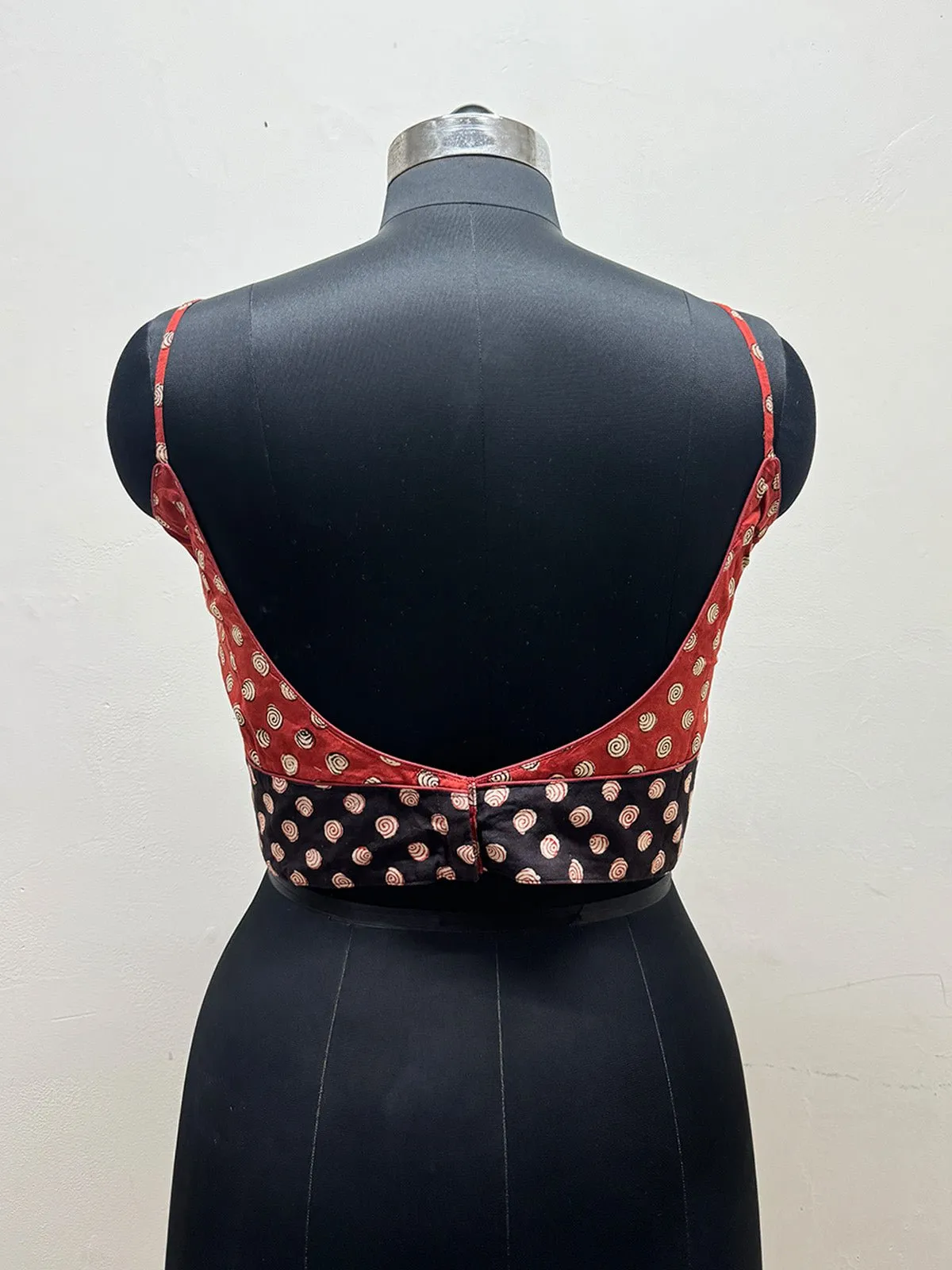 Red and Black Spaghetti Strap blouse