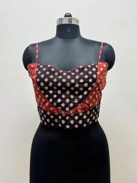Red and Black Spaghetti Strap blouse
