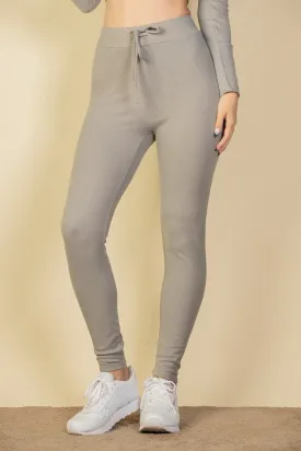Ribbed Tie Front Leggings (CAPELLA)