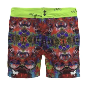 #s102 cnl board Shorts abstract/gun print