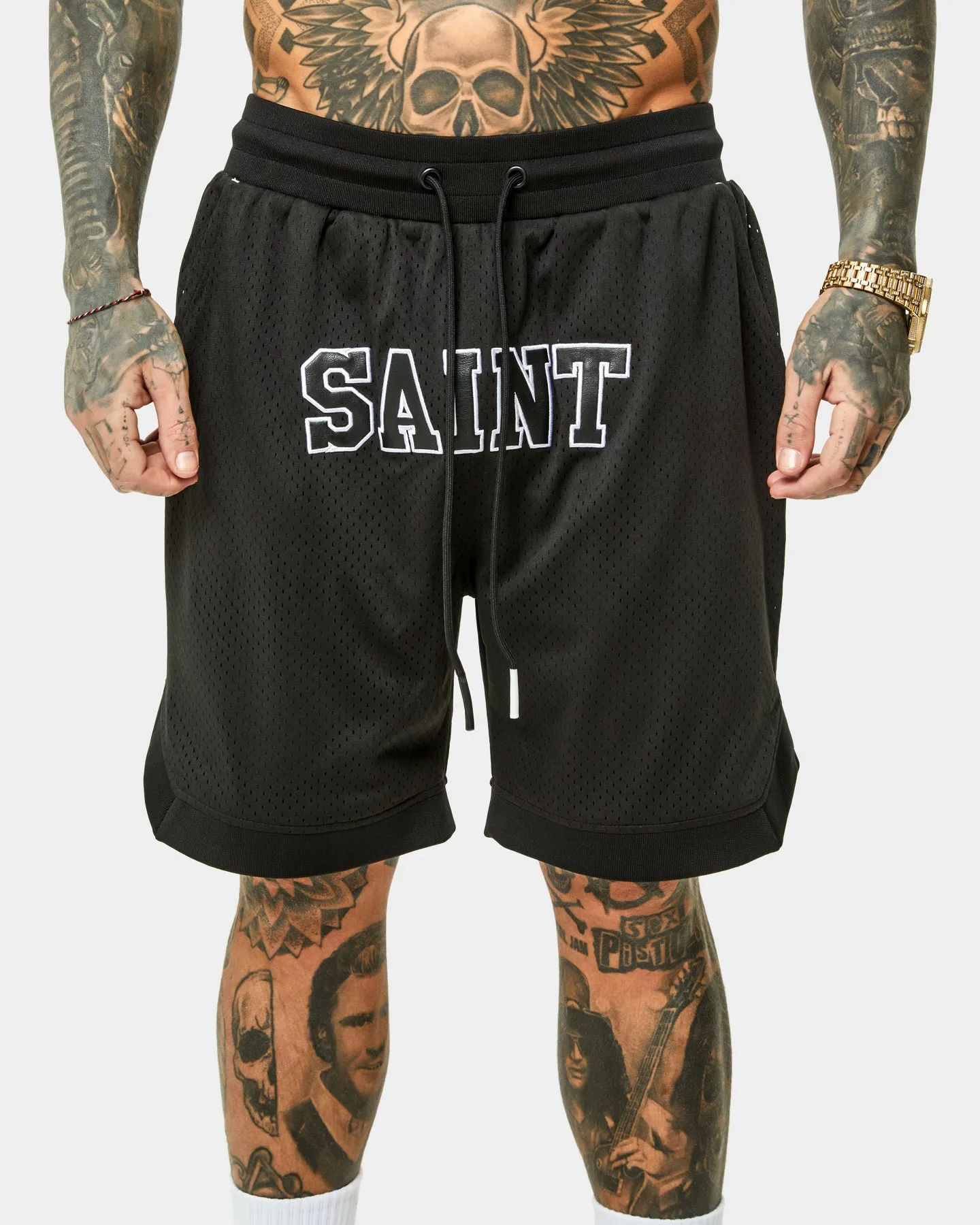 Saint Morta Workshop Basketball Shorts Black/White