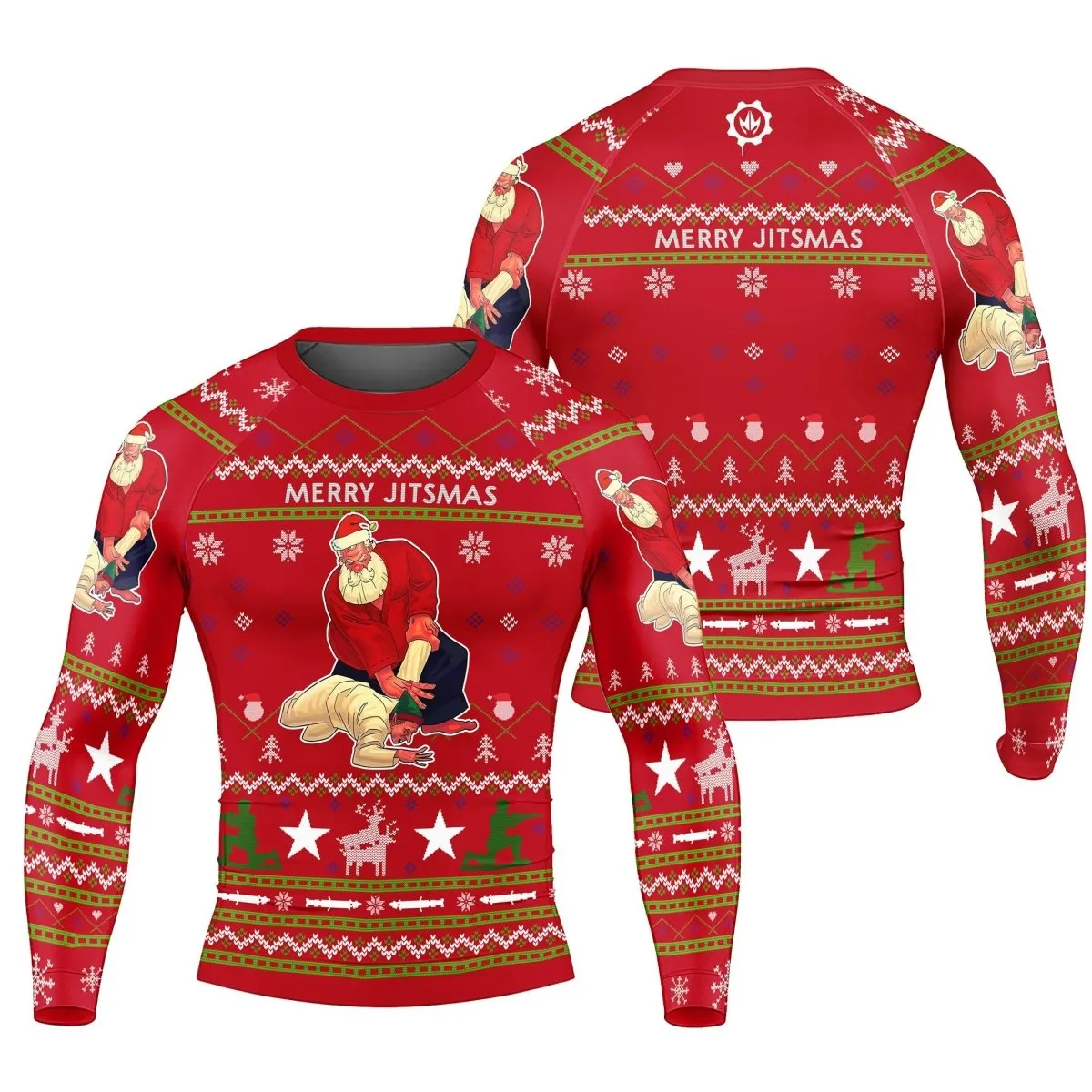 Santa Merry Jitsmas Long Sleeve Rash Guard