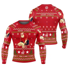 Santa Merry Jitsmas Long Sleeve Rash Guard