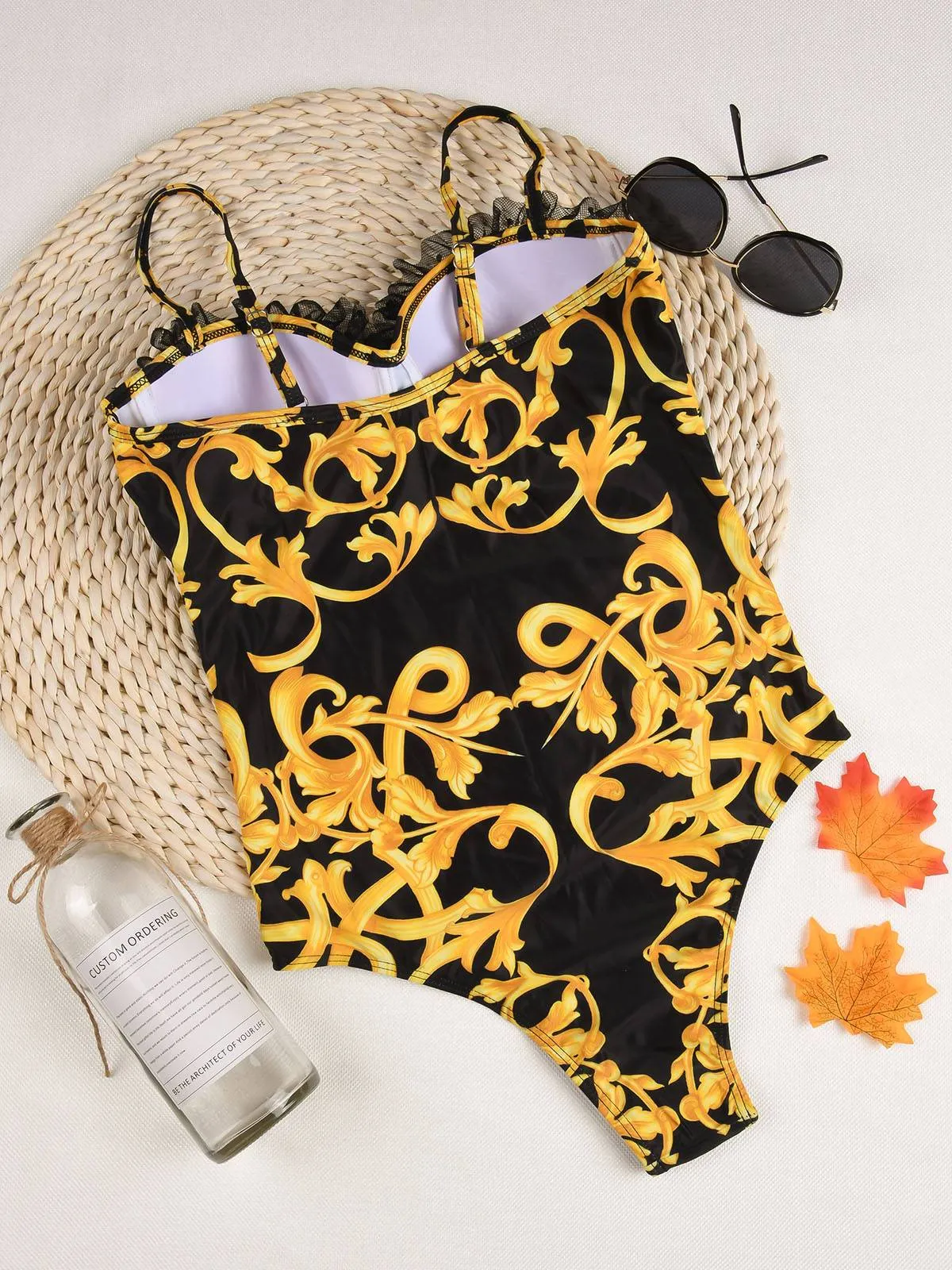Sexy Ladies' Lace Push Up Monokini Swimwear One Piece