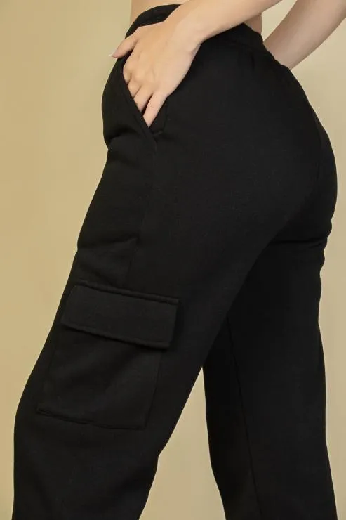 Side Pocket Drawstring Waist Sweatpants