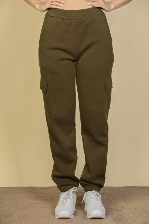 Side Pocket Drawstring Waist Sweatpants