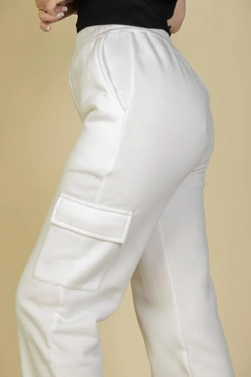 Side Pocket Drawstring Waist Sweatpants