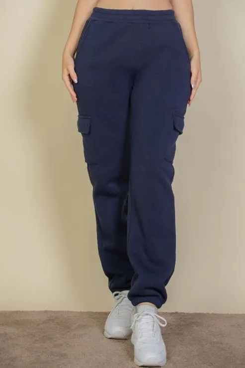 Side Pocket Drawstring Waist Sweatpants
