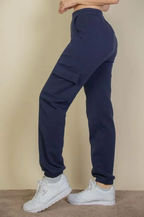 Side Pocket Drawstring Waist Sweatpants